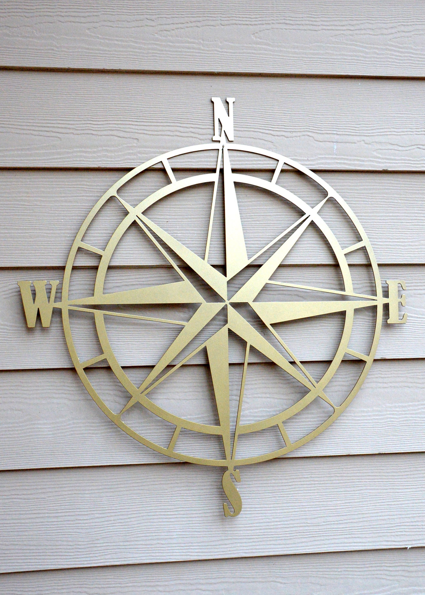 Nautical Compass Rose Metal Wall Art