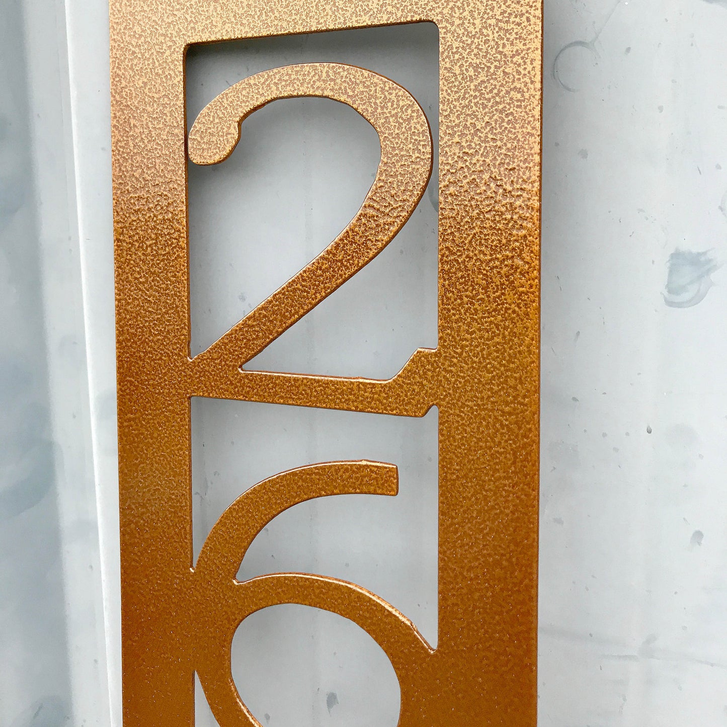 Custom Address Marker - Vertical House Number - Metal Address Sign