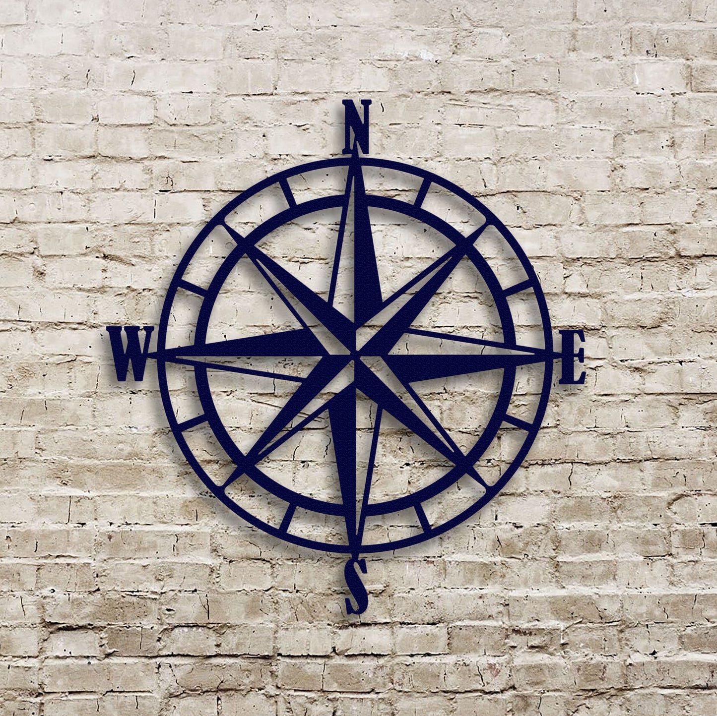 Nautical Compass Rose Metal Wall Art