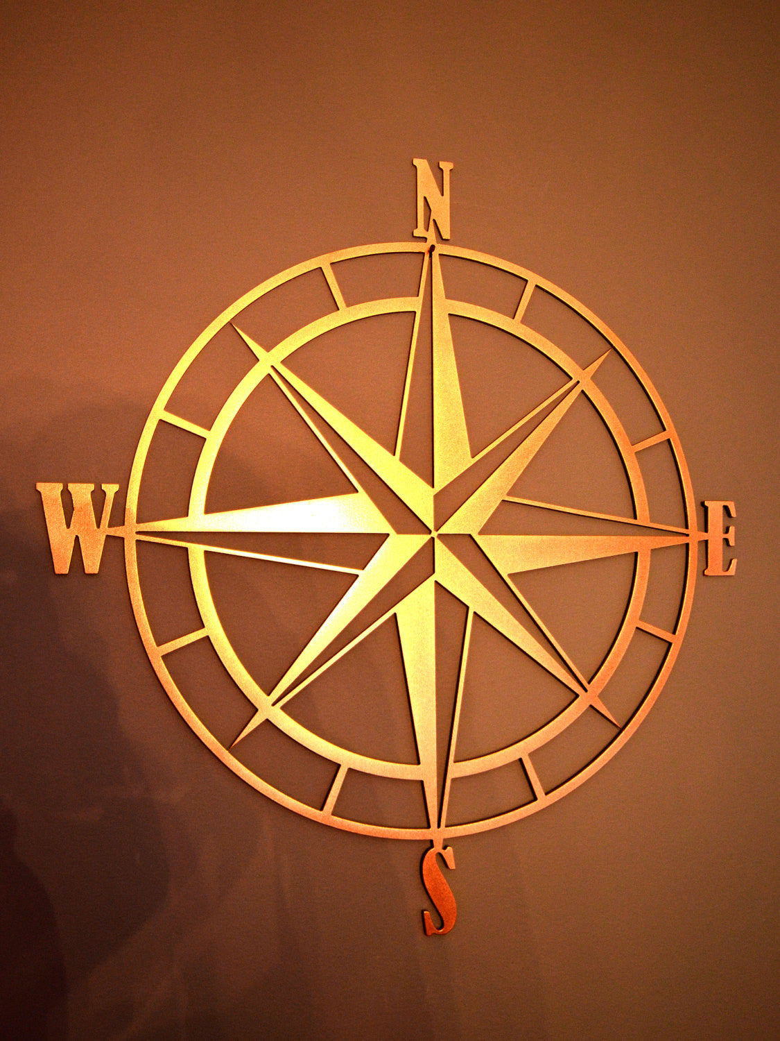 Nautical Compass Rose Metal Wall Art