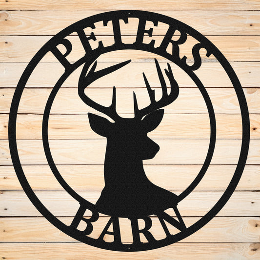 Deer Farm Sign, Personalized Sign, Barn Sign