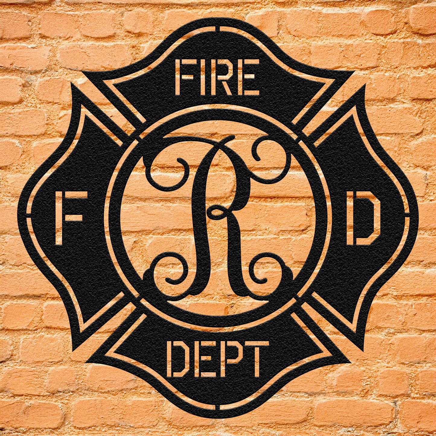 Maltese Cross, Firefighter Monogram Sign