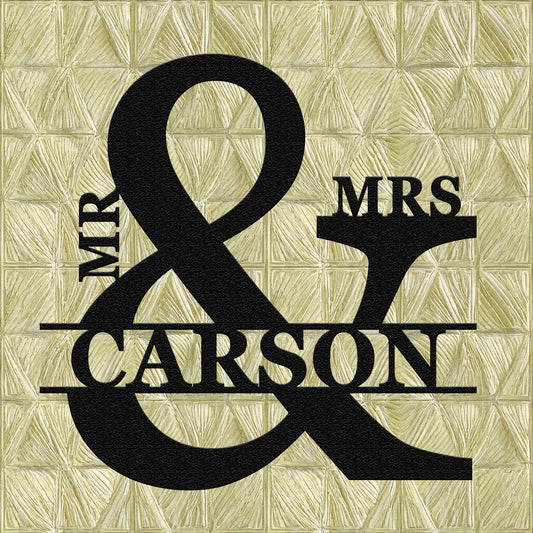 Mr & Mrs Sign, Personalized Sign, Wedding Gift