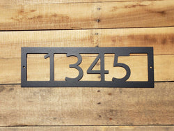 Custom Address Marker - Horizontal House Number - Metal Address Sign