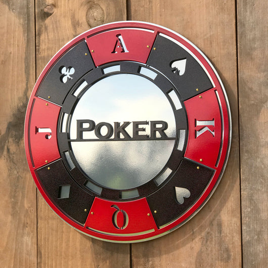 Man Cave - Classic Poker Chip - Card Room - Wall Art