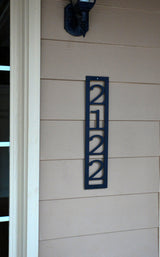 Custom Address Marker - Vertical House Number - Metal Address Sign