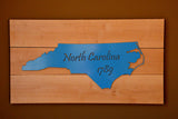 North Carolina Wall Art - Metal and Wood Art