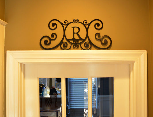 Personalized Wall Decoration, Door Topper, Custom Monogramed Art