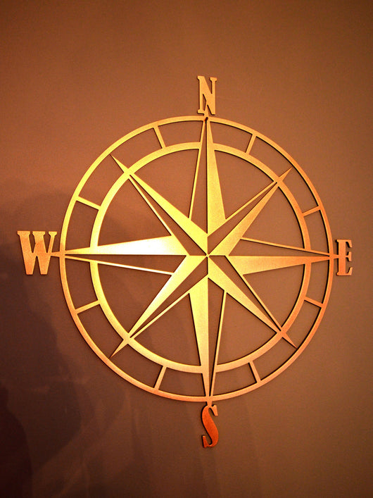 Nautical Compass Rose Metal Wall Art – CustomMetalWorx