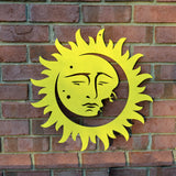 Sun and Moon Powder Coated Metal Wall Art